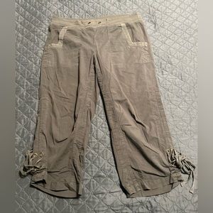 Olive green cargo capris
